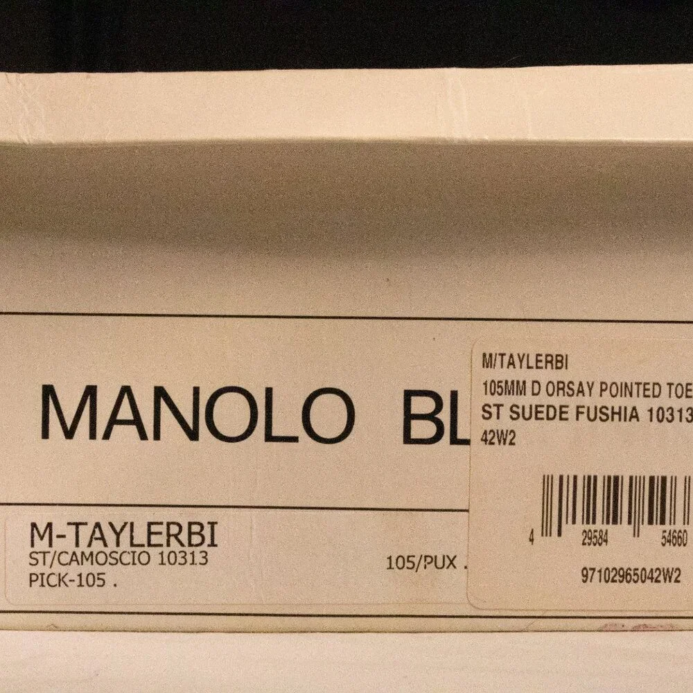 Manolo Blahnik's "Tayler" pump in two-tone purple and fuchsia RARE size 42 - Picture 7 of 11